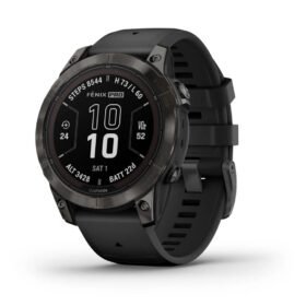 fēnix® 7 Pro - fēnix® 7 Pro – Sapphire Solar Edition - Carbon Grey DLC Titanium с Black каишка - Portmoneta.bg