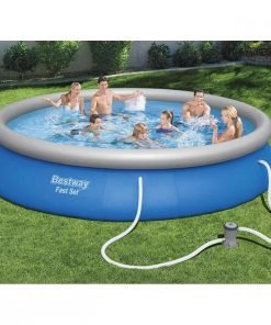Кръгъл надуваем басейн Bestway 457х84см с помпа