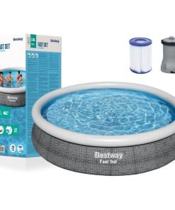Надуваем басейн Bestway Fast Set 366х76см с помпа