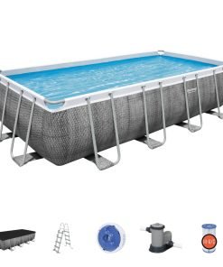 Сглобяем басейн Bestway Power Steel 549х274х122см ратан