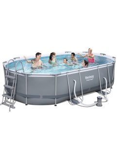 Сглобяем басейн Bestway Power Steel Frame 488x305x107см